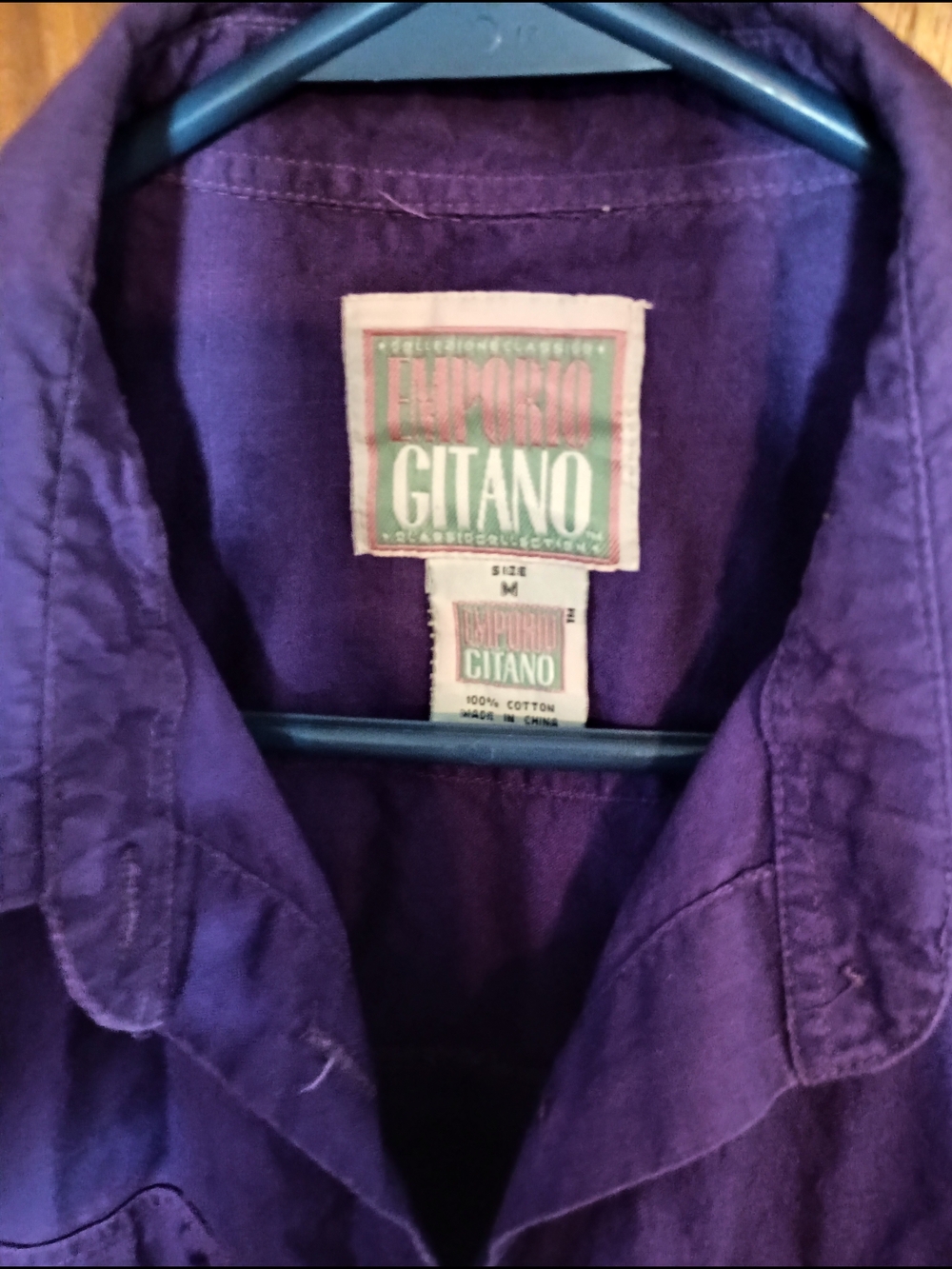 Gitano Purple Cotton Button-Up Shirt